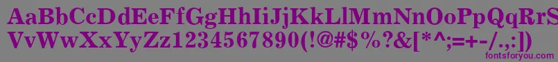 ExemplaryBold-fontti – violetit fontit harmaalla taustalla