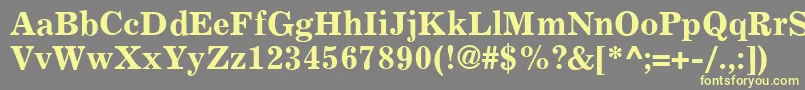 Шрифт ExemplaryBold – жёлтые шрифты на сером фоне