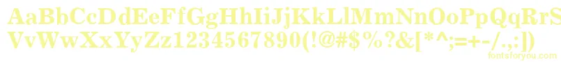 Шрифт ExemplaryBold – жёлтые шрифты
