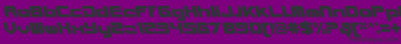 VideotechCloseditalicalt Font – Black Fonts on Purple Background