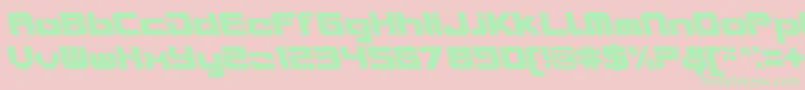 VideotechCloseditalicalt Font – Green Fonts on Pink Background