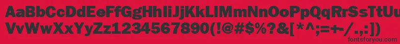 FrankfurtheavyRegular Font – Black Fonts on Red Background
