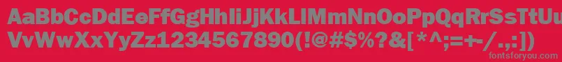 FrankfurtheavyRegular Font – Gray Fonts on Red Background
