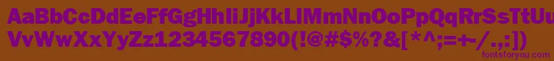 FrankfurtheavyRegular Font – Purple Fonts on Brown Background