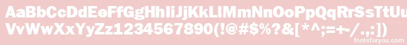FrankfurtheavyRegular Font – White Fonts on Pink Background