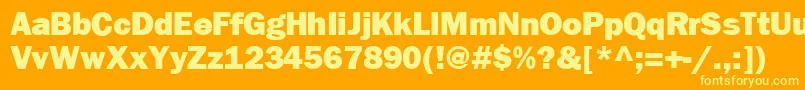FrankfurtheavyRegular Font – Yellow Fonts on Orange Background