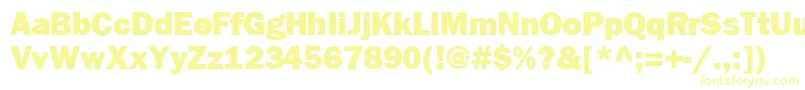 FrankfurtheavyRegular Font – Yellow Fonts on White Background
