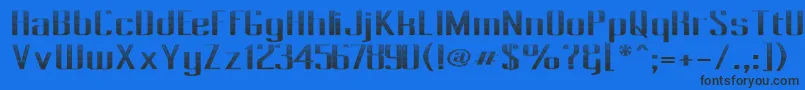 PecotLinedJewel-fontti – mustat fontit sinisellä taustalla
