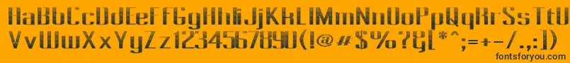 PecotLinedJewel Font – Black Fonts on Orange Background