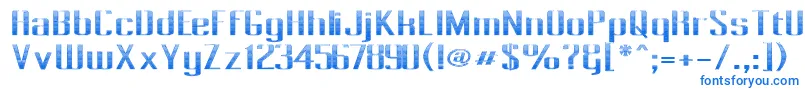 PecotLinedJewel Font – Blue Fonts on White Background