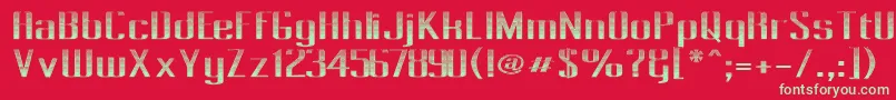 PecotLinedJewel Font – Green Fonts on Red Background