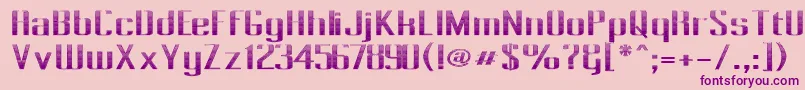 PecotLinedJewel Font – Purple Fonts on Pink Background
