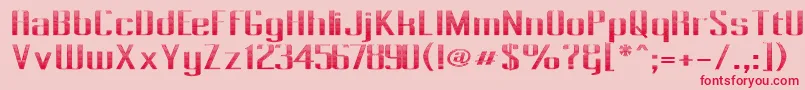 PecotLinedJewel Font – Red Fonts on Pink Background