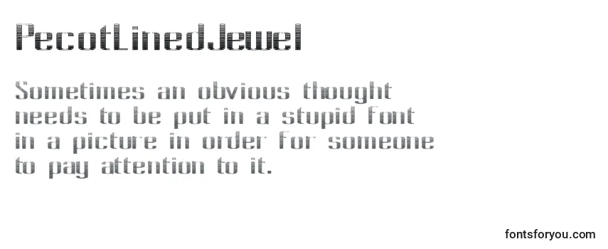 Review of the PecotLinedJewel Font