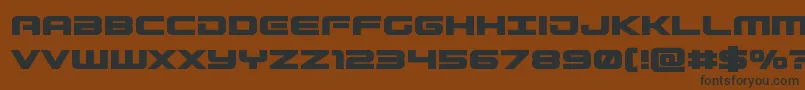 Gunshipbold-Schriftart – Schwarze Schriften auf braunem Hintergrund
