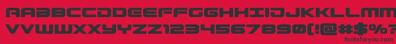 Gunshipbold Font – Black Fonts on Red Background