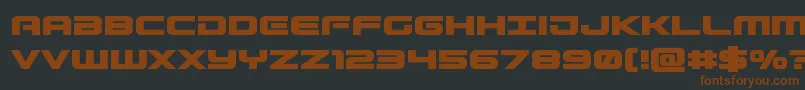 Gunshipbold-Schriftart – Braune Schriften auf schwarzem Hintergrund