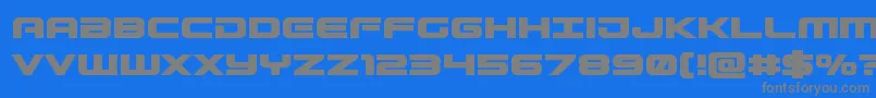 Gunshipbold Font – Gray Fonts on Blue Background
