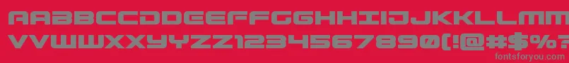 Gunshipbold Font – Gray Fonts on Red Background