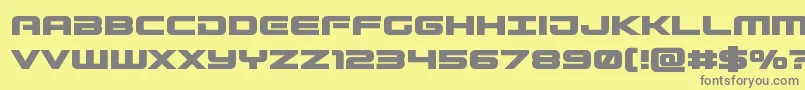 Gunshipbold Font – Gray Fonts on Yellow Background