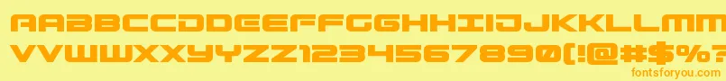 Gunshipbold Font – Orange Fonts on Yellow Background