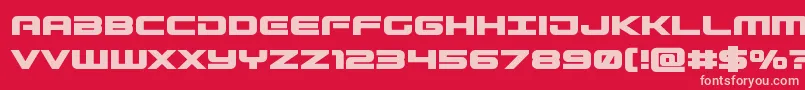 Gunshipbold Font – Pink Fonts on Red Background