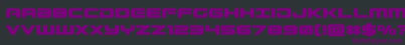 Gunshipbold-Schriftart – Violette Schriften auf schwarzem Hintergrund