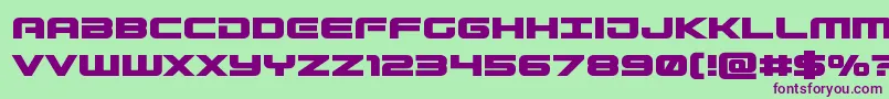 Gunshipbold Font – Purple Fonts on Green Background