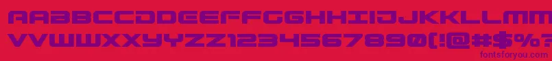 Gunshipbold Font – Purple Fonts on Red Background