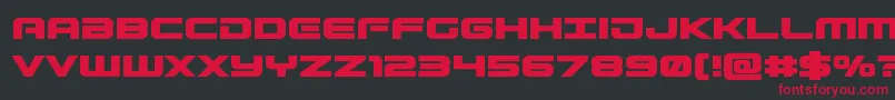 Gunshipbold Font – Red Fonts on Black Background