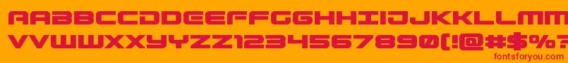 Gunshipbold Font – Red Fonts on Orange Background