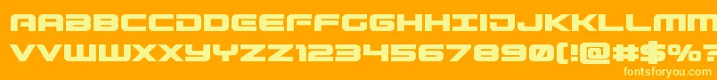 Gunshipbold Font – Yellow Fonts on Orange Background