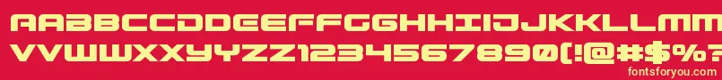 Gunshipbold Font – Yellow Fonts on Red Background