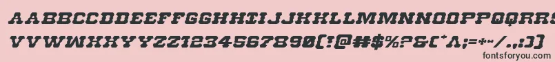 Usmarshalexpandital Font – Black Fonts on Pink Background