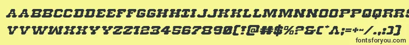 Usmarshalexpandital Font – Black Fonts on Yellow Background