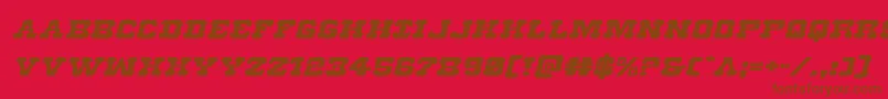 Usmarshalexpandital Font – Brown Fonts on Red Background