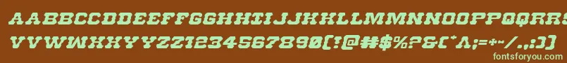 Usmarshalexpandital Font – Green Fonts on Brown Background