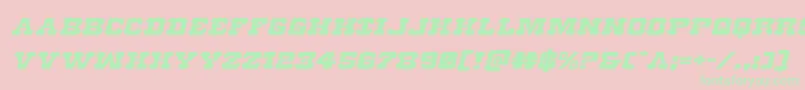 Usmarshalexpandital Font – Green Fonts on Pink Background