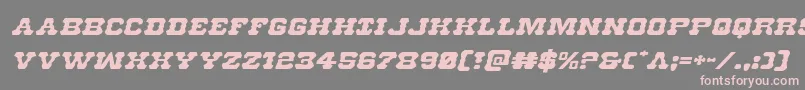 フォントUsmarshalexpandital – 灰色の背景にピンクのフォント