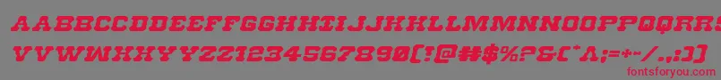 Usmarshalexpandital Font – Red Fonts on Gray Background