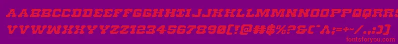 Usmarshalexpandital Font – Red Fonts on Purple Background