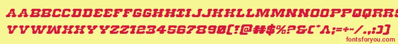 Usmarshalexpandital Font – Red Fonts on Yellow Background