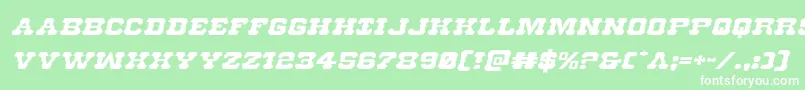 Usmarshalexpandital Font – White Fonts on Green Background