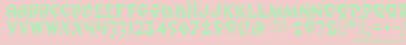 Mystp Font – Green Fonts on Pink Background