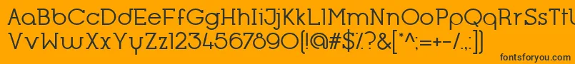 OpificioSerifRegular-fontti – mustat fontit oranssilla taustalla