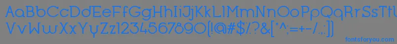 フォントOpificioSerifRegular – 灰色の背景に青い文字