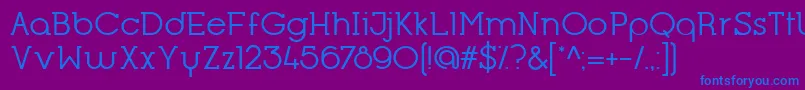 フォントOpificioSerifRegular – 紫色の背景に青い文字