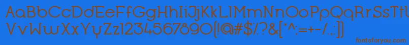 Шрифт OpificioSerifRegular – коричневые шрифты на синем фоне