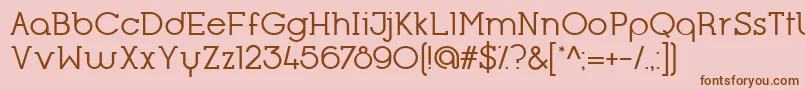 OpificioSerifRegular Font – Brown Fonts on Pink Background
