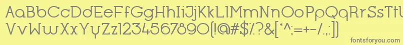 OpificioSerifRegular-Schriftart – Graue Schriften auf gelbem Hintergrund